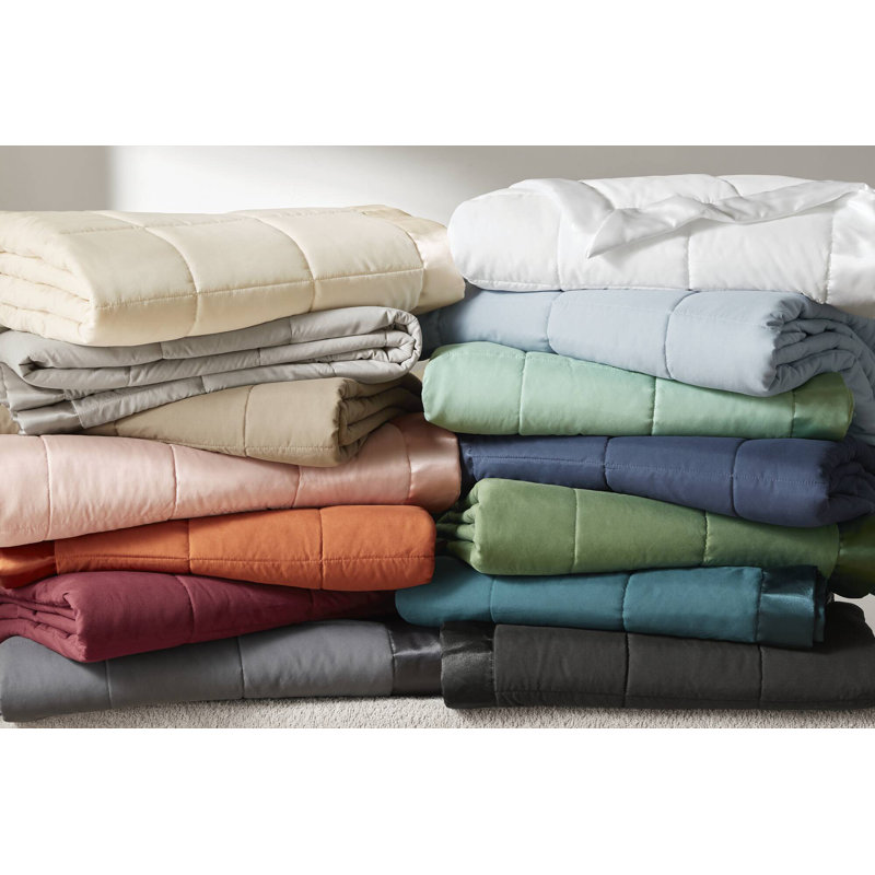 Madison Park Lightweight Down Alternative Blanket with Satin Madison Park Lightweight Down Alternative Blanket with Satin